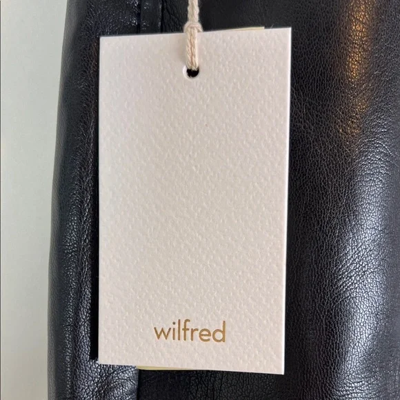 NWT Wilfred Beatrix Faux Leather Pant High Rise Flare Black 0 - Picture 5 of 13
